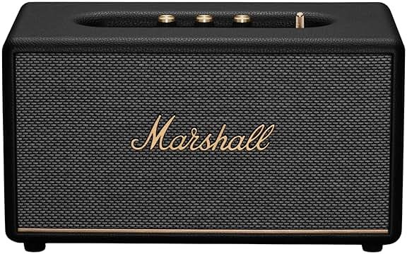 Marshall Stanmore III Bluetooth Home Speaker - Loud Stereo Sound with Bass and Treble Controls | Plug-in Powered | Record Player Compatible | RCA and 3.5mm Aux Inputs - Black - Product Image