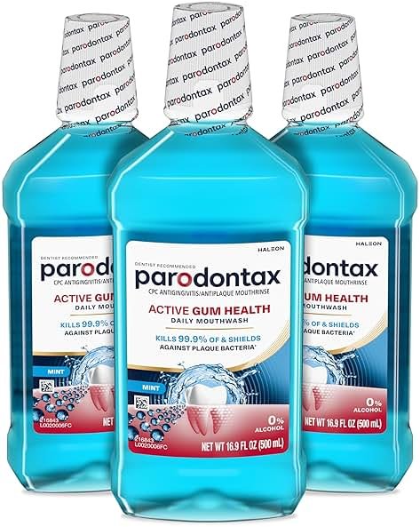 Parodontax Active Gum Health Mouthwash, Antiplaque and Antigingivitis Mouthwash, Mint, 3x16.9 Fl Oz - Product Image