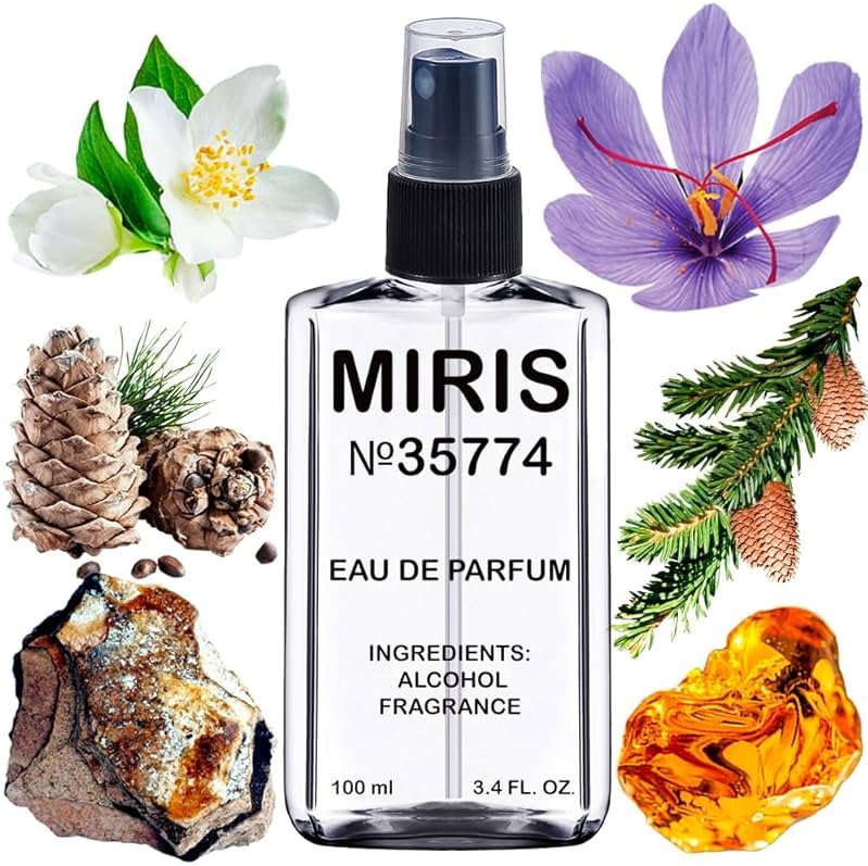 MIRIS No. 35774, Inspired by Bacarat Rouge 540, Long-Lasting Unisex Eau de Parfum for Women & Men, Spray 3.4 Fl Oz / 100 ml - Product Image