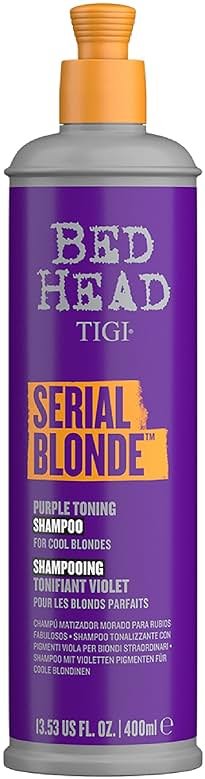Bed Head by TIGI Serial Blonde Purple Toning Shampoo for Cool Blondes, Neutralizes Brass Tones, Sulfate-Free, 13.53 fl oz - Product Image