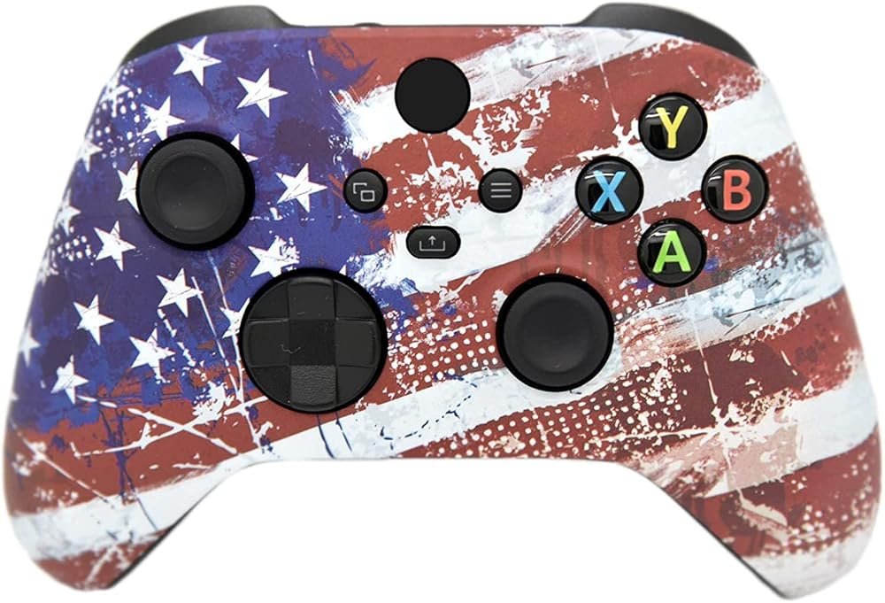 ProControllers LLC Hand Crafted Custom Controller Compatible with Xbox Series X/S & Xbox One (U.S Flag) - Product Image