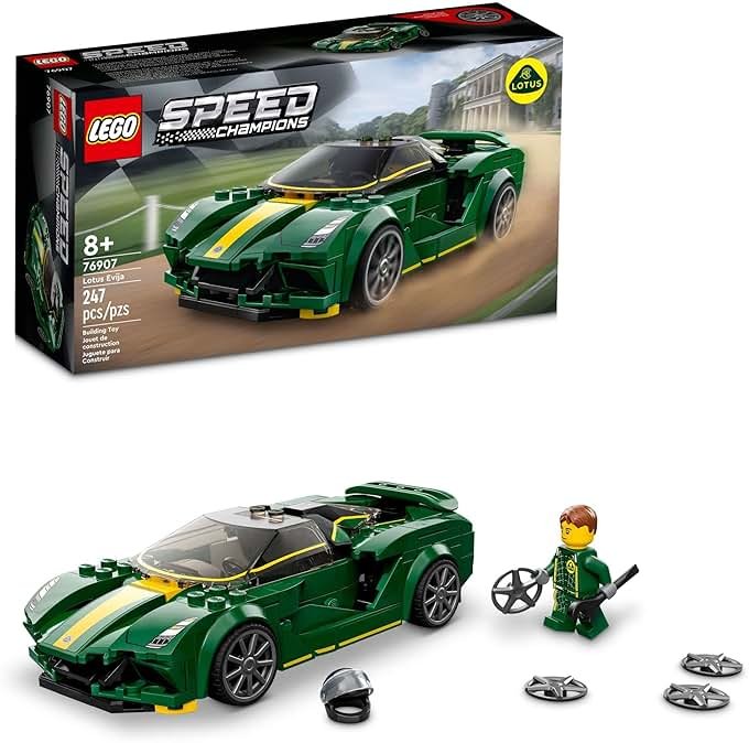 LEGO Speed Champions Lotus Evija 76907 Race Car Toy Model for Kids, Collectible Set with Racing Driver Minifigure - Product Image