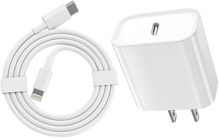 iPhone Fast Charger, 20W[Apple MFi Certified] USB Type C Fast Charging Block Power Delivery Lightning Charger with 3.3ft Lightning Cable for iPhone 13 Pro Max Mini 12 Pro 11 XS X XR - Product Image