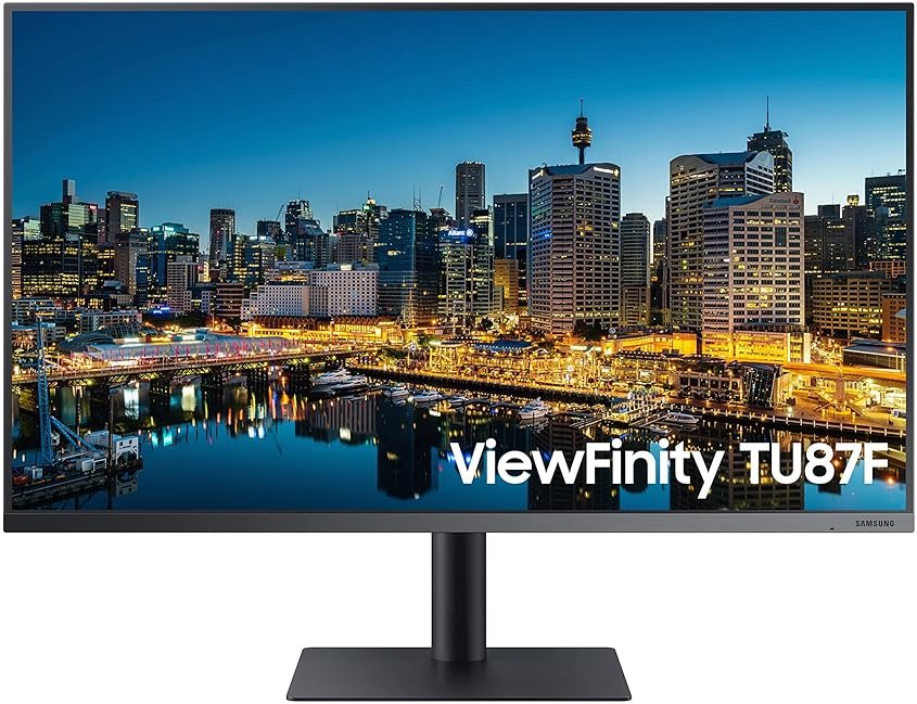 Samsung TU87F Series 32-Inch Viewfinity 4K UHD Pro Monitor, VA Panel, 60Hz, 5ms, HDR10, sRGB, HDMI, Dual 4K Display, Fully Adjustable Stand, Eye Saver Mode (LF32TU874VNXGO) Dark Blue Gray - Product Image