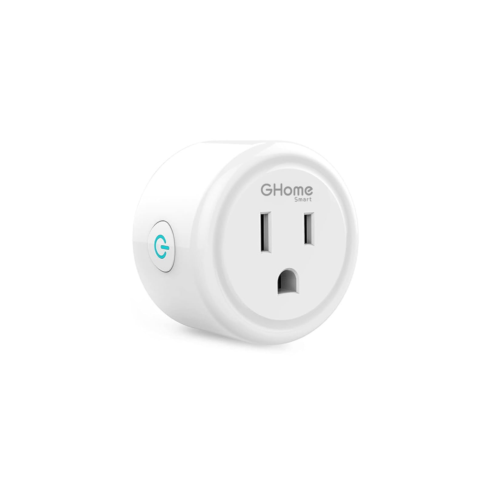 GHome Smart Mini Smart Plug Works with Alexa and Google Home, WiFi Smart Outlet Socket Remote Control Timer Function, Only 2.4GHz Network, No Hub Required, ETL FCC Listed, White - Product Image