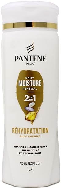 Pantene PRO-V Daily Moisture Renewal 2 in 1 Shampoo + Conditioner, 12 oz - Product Image