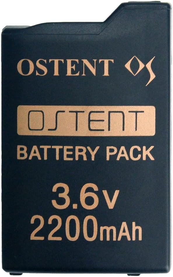 OSTENT Upgraded Version Real 2200mAh 3.6V Lithium Ion Li-ion Polymer Rechargeable Battery Replacement for Sony PSP 1000 PSP-280 Console Video Games - Product Image