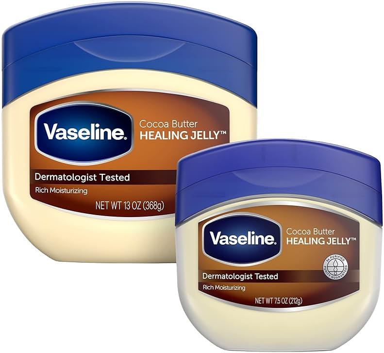 Vaseline Cocoa Butter Healing Jelly, 2-Size Variety Bundle – #1 Dermatologist-Recommended Skin Protectant, Healing Ointment for Sensitive and Dry Skin - Product Image