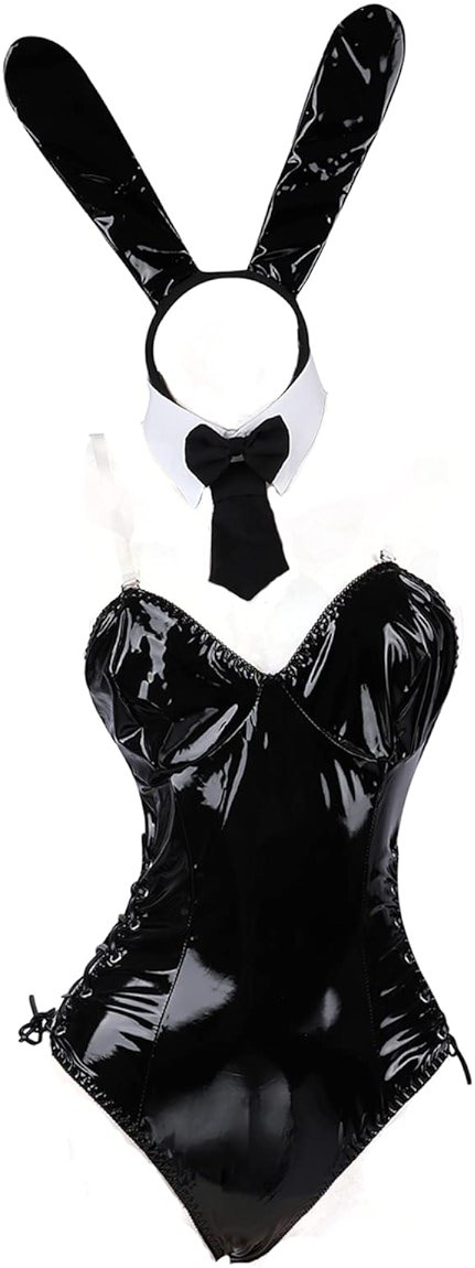 JasmyGirls Sexy Bunny Cosplay Lingerie for Women Halloween Role Playing Costumes Kawaii Femboy Clothes Anime Maid Outfit Goth Bodysuit - Product Image