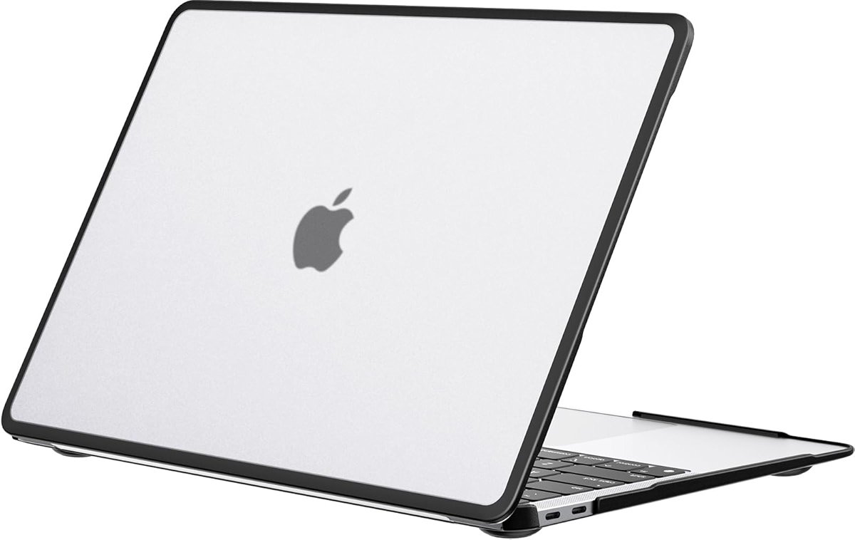 BlueSwan Anti-Cracking Case for MacBook Air 13 inch, M1 Chip 2020-2018 Model A2337 A2179 A1932, Drop Protection Soft TPU Bumper PC Base for Air 13.3 inch, Frosted Clear - Product Image