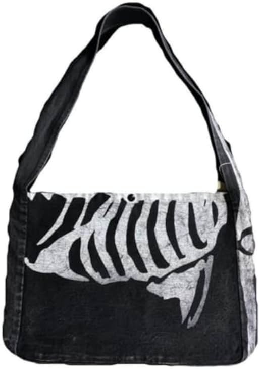 Goth Aesthetic Messenger Bag Gothic Purse Grunge Fairy Clothes Y2k Fashion Skull Bag - Product Image