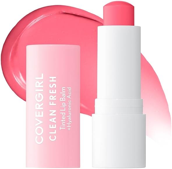 CoverGirl Clean Fresh Tinted Lip Balm, Vegan Formula, Hydrating, Natural Finish, Life is Pink, 1 Count - Product Image