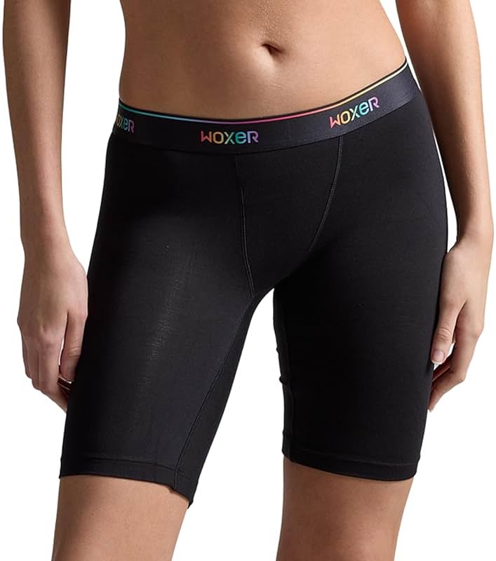 Woxer Womens Boxers - Biker 9" Boy Shorts Underwear for Women, Modal Boxer Briefs, Chafe Free, Womens Underwear - Product Image