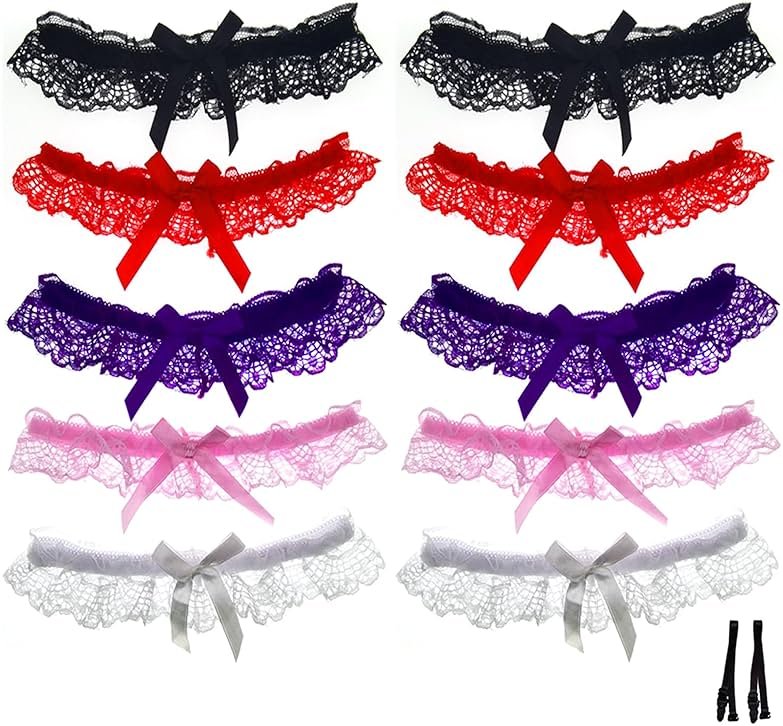 Lace Wedding Garter Bridal Lace Bowknot Garter Ribbon Belt Leg Ring for Women Girls Favor - Product Image
