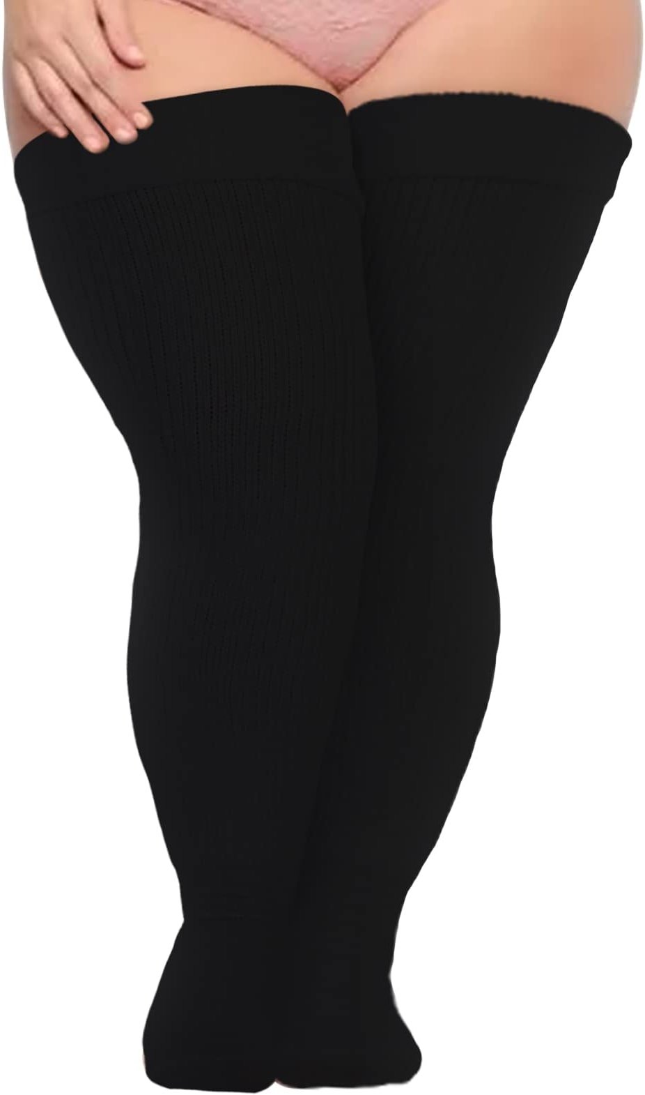 Neoviancia Plus Size Thigh High Socks for Thick Thighs - Extra Long Thick Knit Knee High Stockings Leg Warmers for Women - Product Image