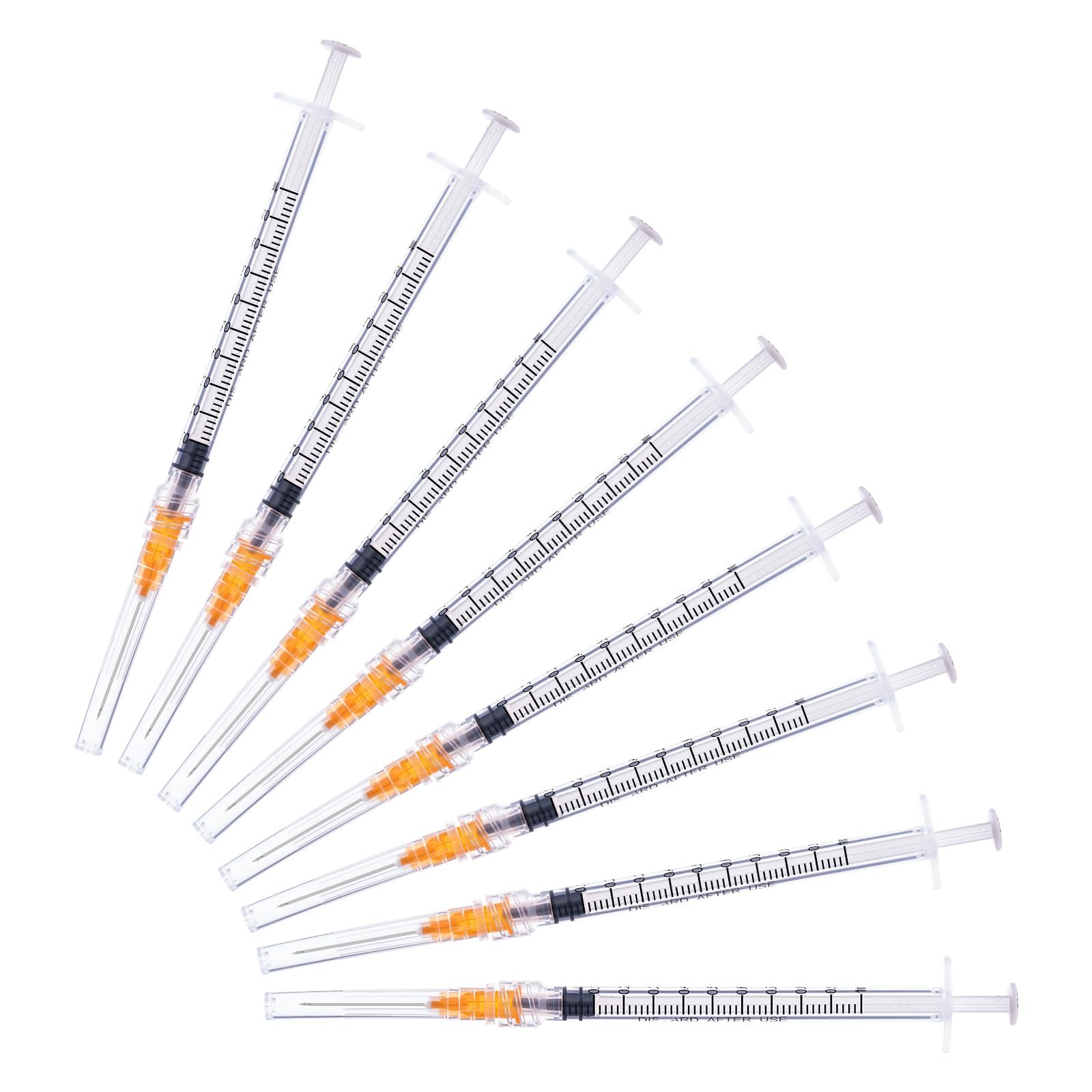 Disposable 1ml syringe with 25G 1inch Lab Supplies, Individually Packaged 50Pack - Product Image