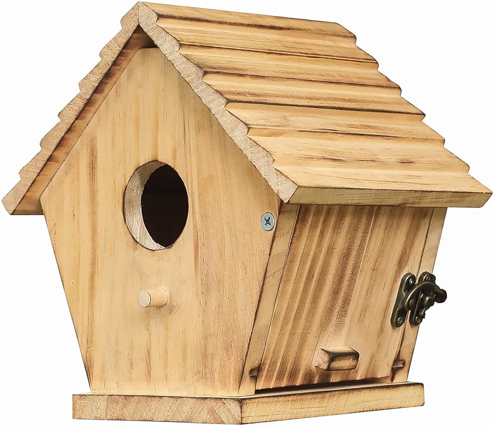 STARSWR Bird House,Outdoor Bluebird House for Outside Clearance,Wooden Birdhouse Finch Cardinals Hanging Birdhouse Nesting Box for Wild Bird Viewing - Product Image