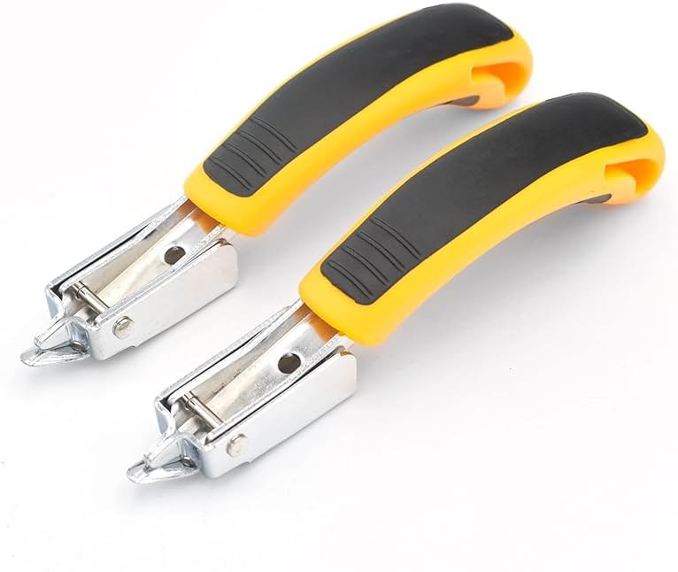 GEARLINTON Staple Remover Heavy Duty Upholstery Staple Puller Tool with Ergonomic Handle for Furniture, Carpet, Carton, Floor (2 Pack, Yellow) - Product Image