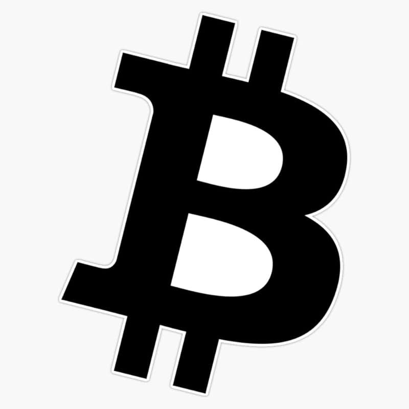 Bitcoin Logo - B Symbol Sticker Vinyl Bumper Sticker Decal Waterproof 5" - Product Image