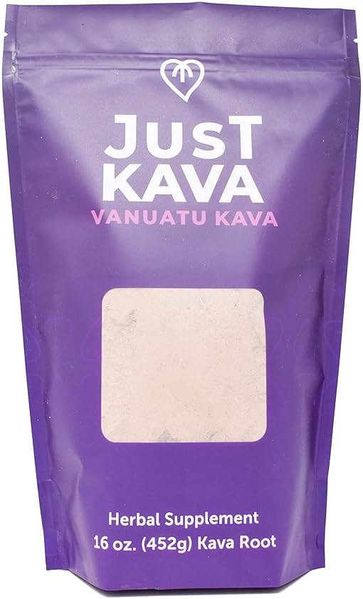 Just Kava Vanuatu Kava Powder Herbal Supplement for Relaxation 16 OZ (452g) - Product Image