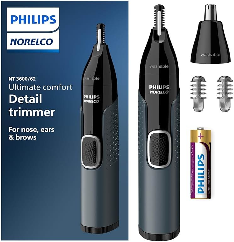 Norelco Philips Nose Trimmer 3000, for Nose, Ears Eyebrows, NT3600/62 - Product Image