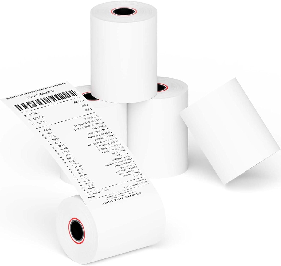 MBLABEL 2 1/4''x 85' Thermal Receipt Paper Rolls, POS Cash Register Paper Roll (5 Rolls) - Product Image