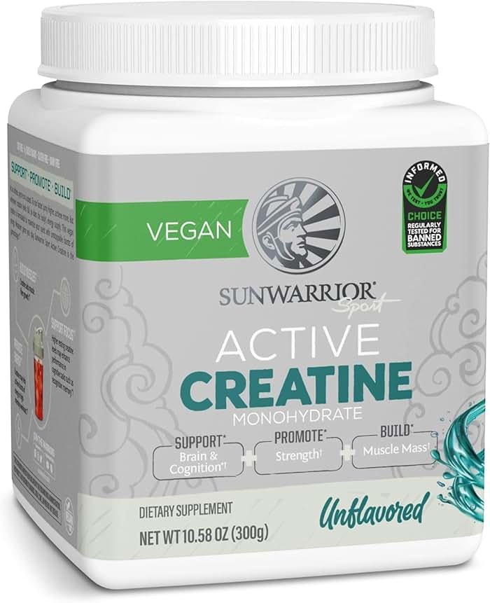 Creatine Monohydrate Powder Micronized PreWorkout Recovery Supplement | Support Muscle Building Strength Training Cognition | Vegan & Keto Friendly Easily Mixes (60 Serving) Unflavored Active Creatine - Product Image