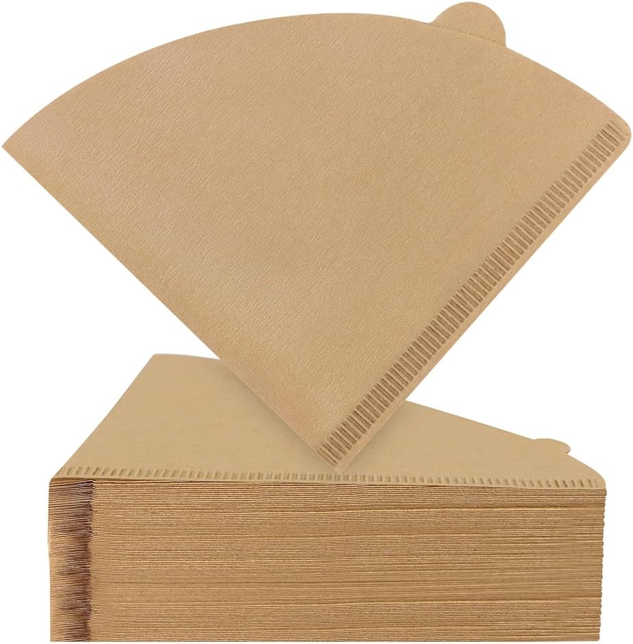 Clinuse Cone Coffee Filters #2, 200 Count Unbleached Size 02 Coffee Filter, Disposable Natural Paper Filters 2-4 Cup, 02 Cone Filters for Pour Over and Drip Coffee Maker - Product Image