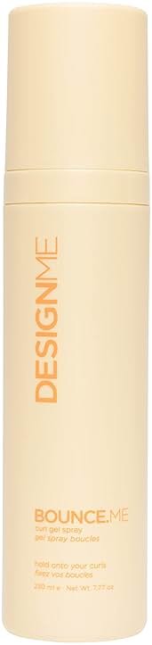Design.Me BOUNCE.ME Curling Gel Spray | Frizz-Free Curl Defining Gel - Refresh Curls, Waves, Coils | Non-Crunchy, Non-Sticky Formula - Climate Control Styling, 7.77Oz - Product Image