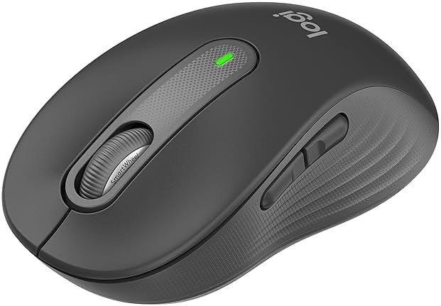 Logitech Signature M650 Wireless Mouse - for Small to Medium Sized Hands, 2-Year Battery, Silent Clicks, Customizable Side Buttons, Bluetooth, Multi-Device Compatibility (Graphite) - Product Image