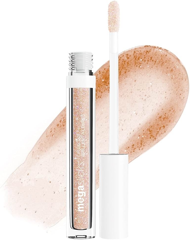 wet n wild MegaSlicks Lip Gloss, Ultra-Glossy, Vitamin-E Enriched, Ultra-Gloss High Shine Moisturizing, Cruelty-Free & Vegan - Crushed Diamonds - Product Image