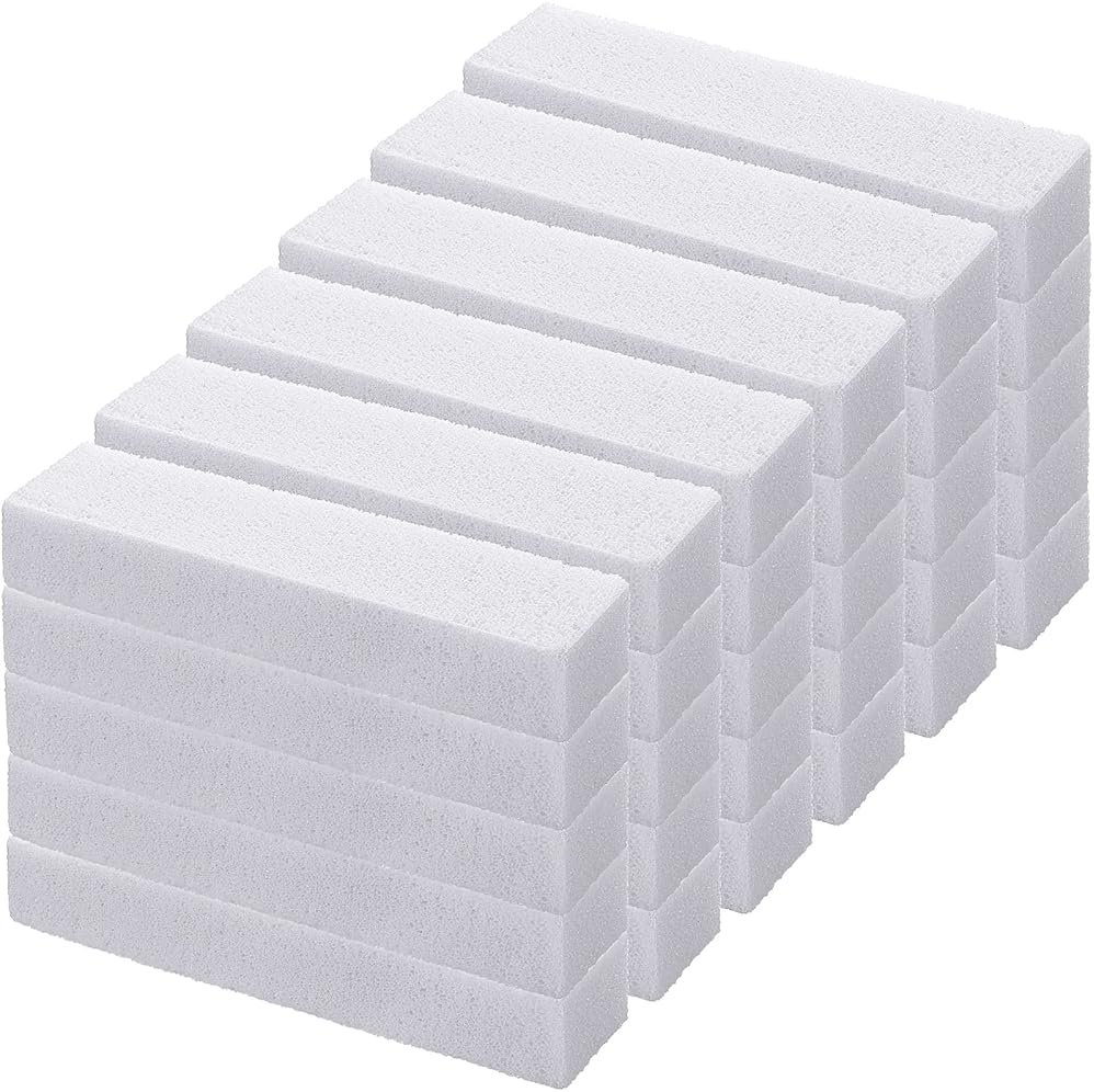 Norme 30 Pack Pumice Stones for Toilet Bowl Cleaning Scouring Pad Pumice Stick Cleaner for Cleaning Toilets Bathtubs Grills Kitchen Oven Stove Swimming Pools Sinks 5.9 x 1.4 x 0.9''(White) - Product Image