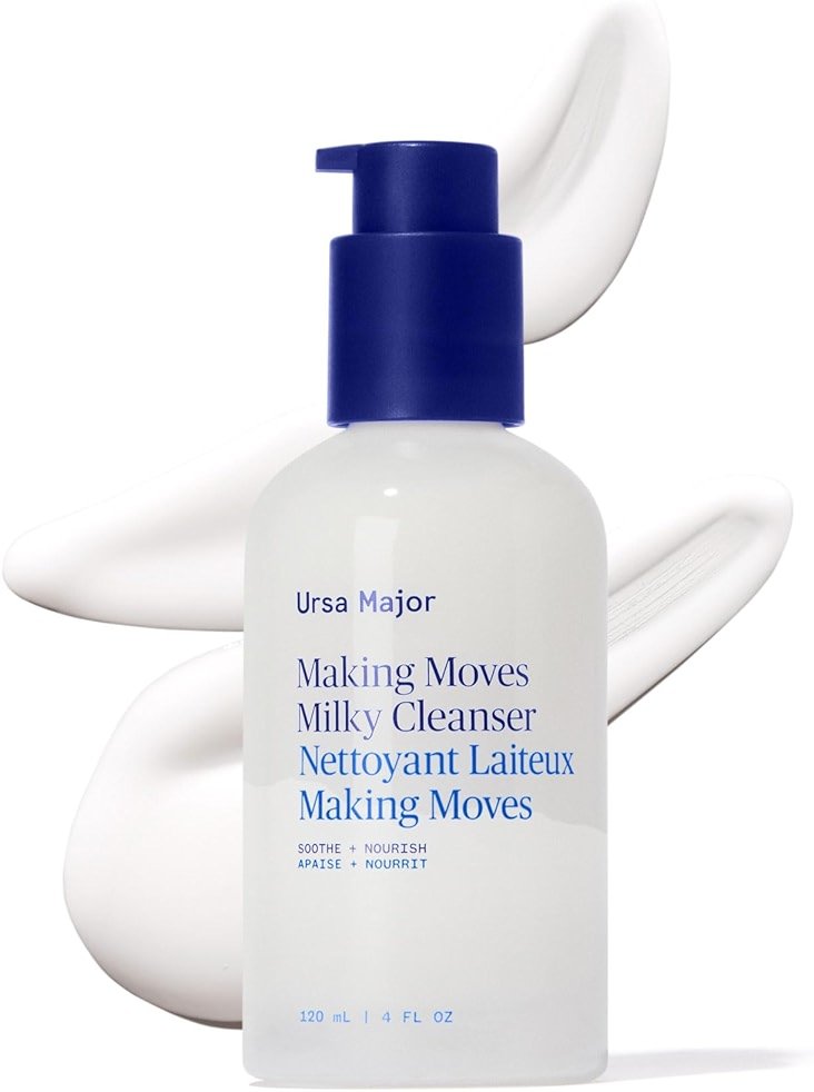 Ursa Major Making Moves Milky Cleanser | Natural, Vegan & Cruelty Free | Daily Non-Foaming cleanser for Normal to Dry & Sensitive Skin | For Men & Women | 4.0 ounces - Product Image