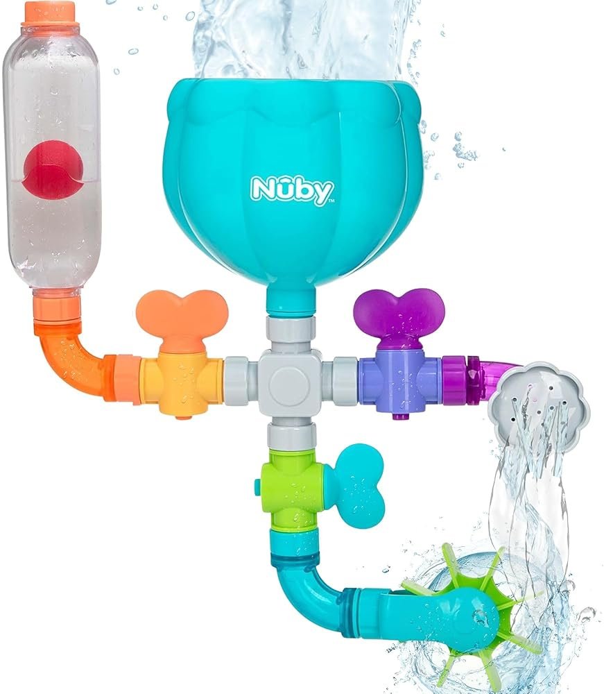 Nuby Wacky Waterworks Pipes Bath Toy - Baby Bathtub Toy with Interactive Features for Cognitive Development - Product Image