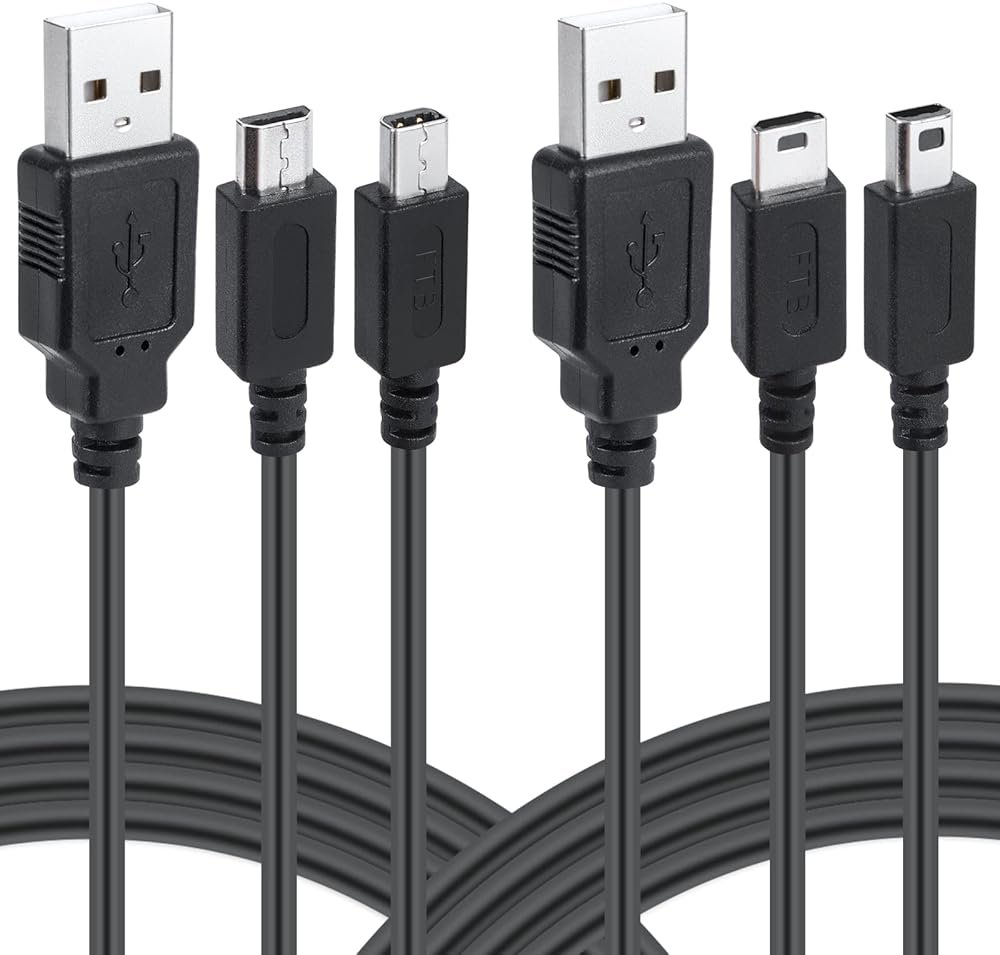 Funturbo All-in-1 DS Charger, 3DS DS Lite Charger Cable USB Charging Cord for Nintendo 3DS/3DS XL/2DS/2DS XL/DSi/DSi XL/DS Lite (2 Pack) - Product Image