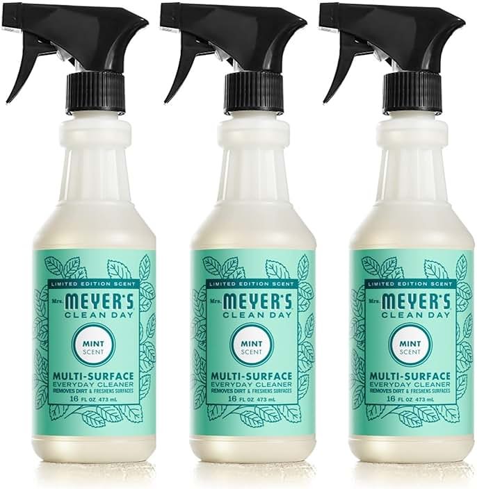 MRS. MEYER'S CLEAN DAY Multi-Surface Everyday Cleaner, Mint Scent, 16 Fl Oz Bottle - 3 Pack - Product Image