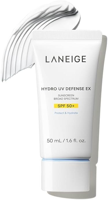 LANEIGE Hydro UV Defense Sunscreen SPF 50+ Hypoallergenic & Dermatologist-Tested Korean Broad Spectrum Sun Protection with No White Cast - Product Image