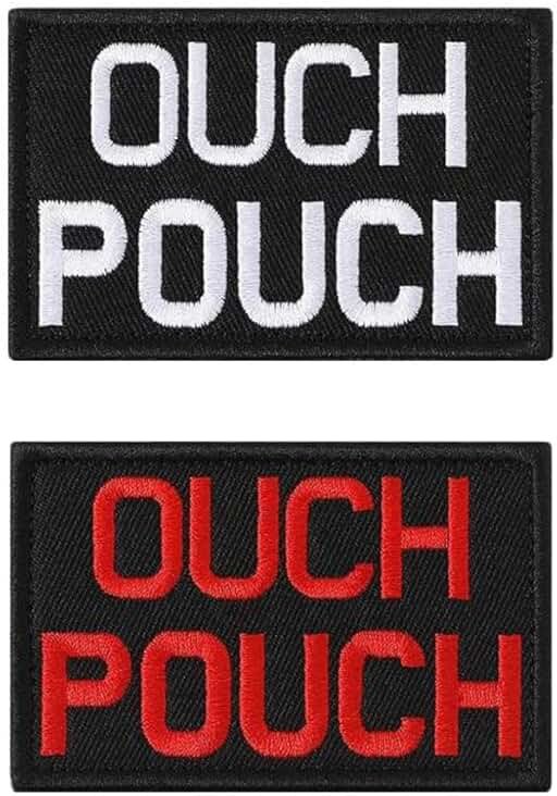 Antrix 2 Pieces Ouch Pouch Embroidered Funny Patch Tactical Moral Applique Fastener Hook & Loop Emblem Badge Patch Military and Tactical Decor ID Patch for Clothing Jacket Cap Backpack - Product Image