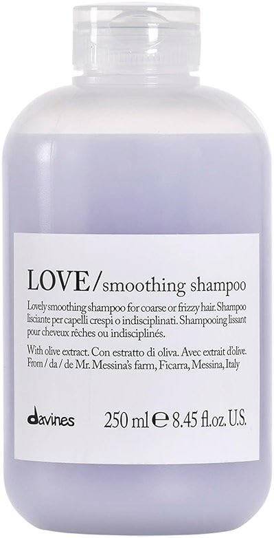 Davines LOVE/Smoothing Shampoo, Gentle Anti-Frizz Cleanser for Frizzy, Coarse or Unruly Hair - Promotes Straightening & Shine - Apple Pulp Formula for Soft, Tamed & Sleek Strands - Product Image