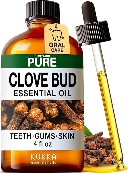 100% Pure Clove Oil - 4 Fl Oz Clove Essential Oil for Hair, Skin, Diffuser, Aromatherapy & DIY Soap Making Scent - Product Image