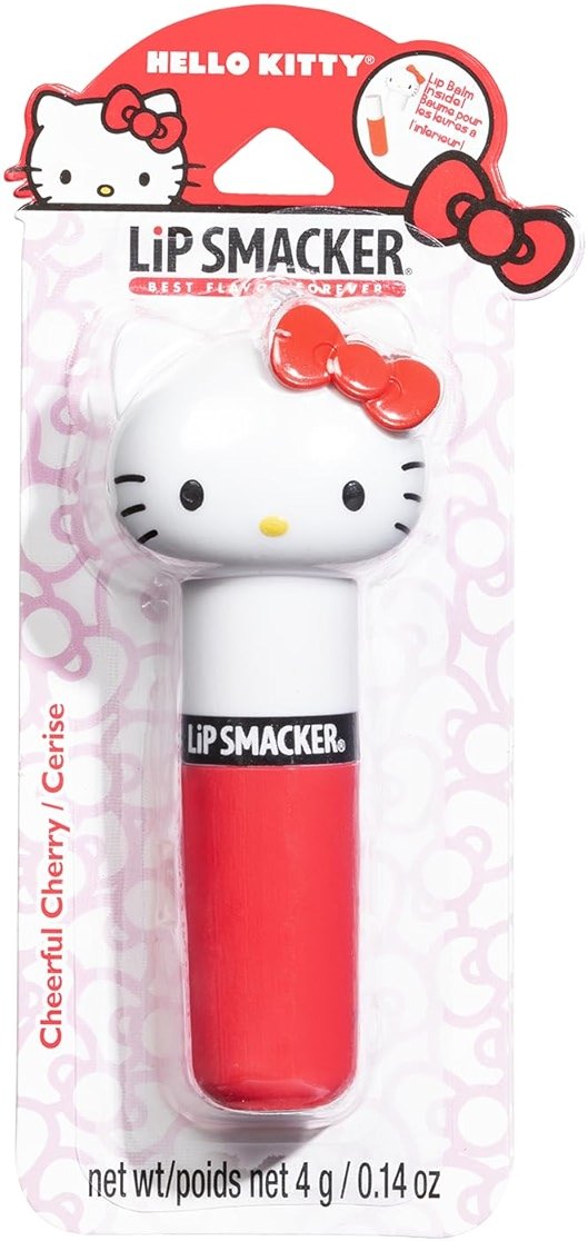 Lip Smacker Lippy Pals Sanrio Hello Kitty, Flavored Moisturizing & Smoothing Soft Shine Lip Balm, Hydrating & Protecting Fun Tasty Flavors, Cruelty-Free & Vegan - Cheerful Cherry - Product Image