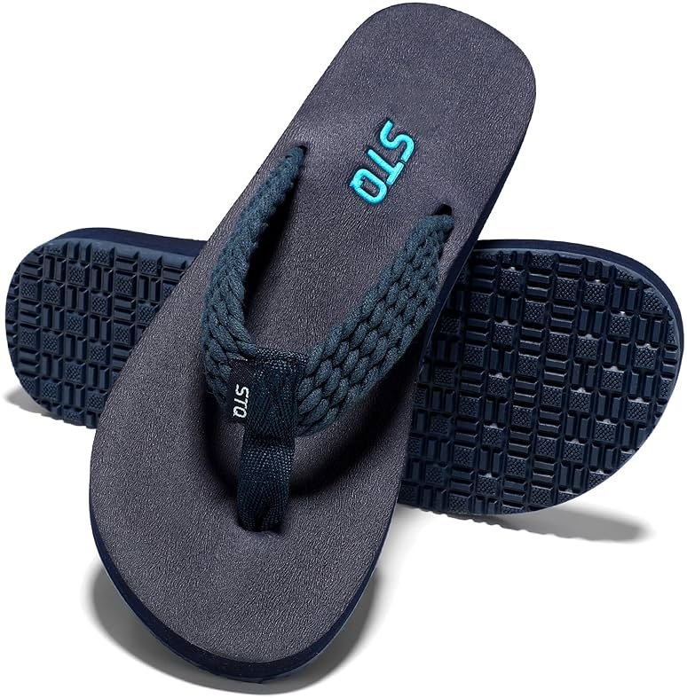 STQ Womens Quick Dry Flip Flops with Yoga Mat Sole丨Arch Support Thong Sandals - Product Image
