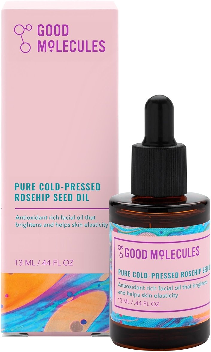 Good Molecules Pure Cold-Pressed Rosehip Seed Oil - 100% Natural Rose Hip Oil Light Weight Face Moisturizer for Anti-Aging, and Plumping - Hydrating Facial Skin Care - Product Image