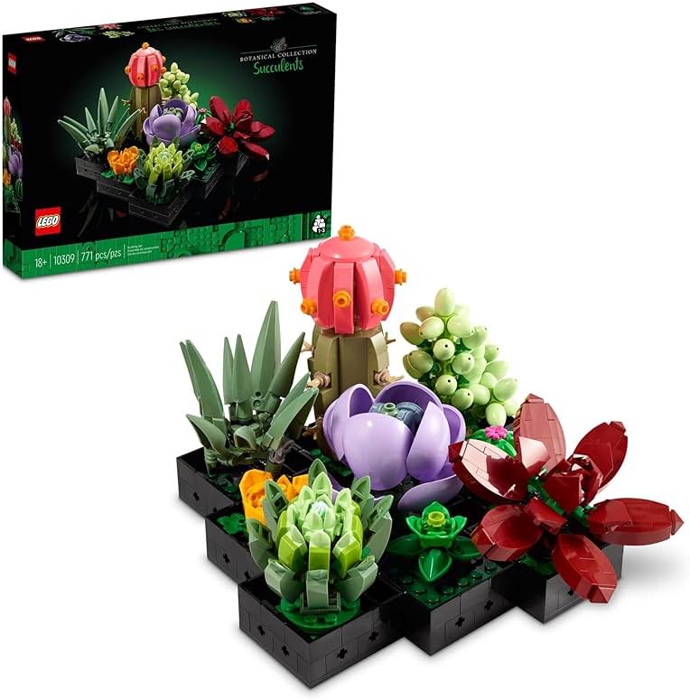 LEGO Botanicals Succulents - Artificial Indoor Plant Building Set for Home, Kitchen, Desk Decor Adults Ages 18+ - Gift for Birthdays - 10309 - Product Image