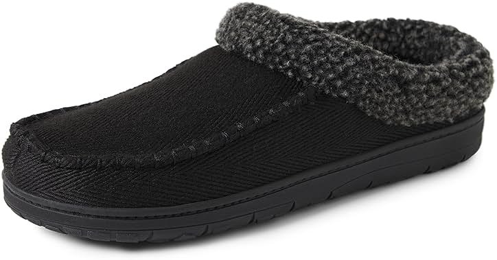 Dearfoams Men’s Brendan Indoor/Outdoor Breathable Memory Foam Clog House Shoe with Wide Widths Slipper - Product Image