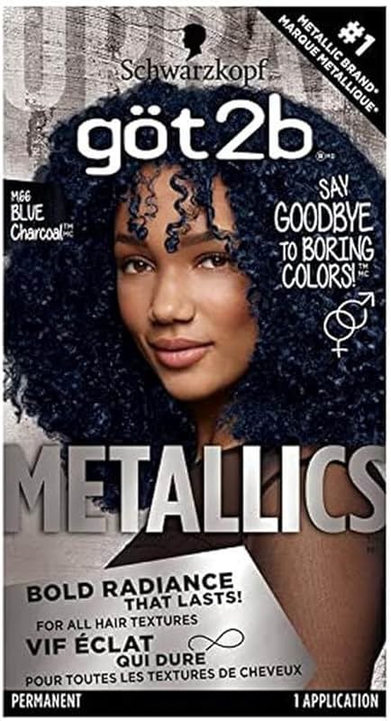 Got2B Metallics Permanent Hair Color, M66 Blue Charcoal - Product Image