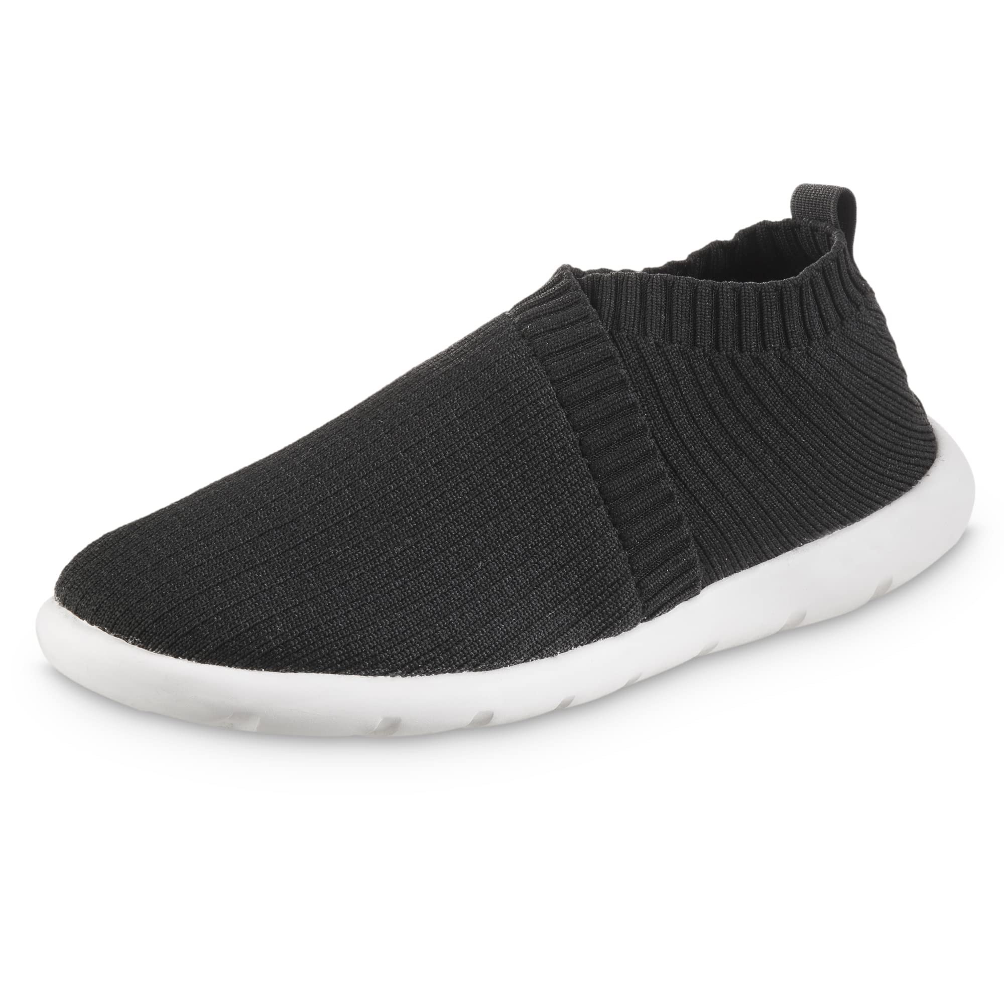 Isotoner Womens Lightweight Recycled Stretch Sport Knit Slip-on Slipper Bootie - Product Image