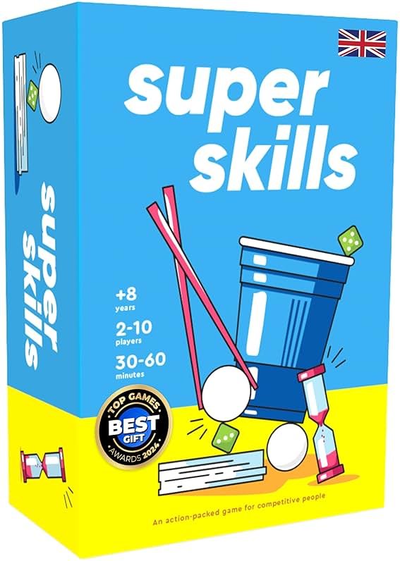 Super Skills - Action Game for Competitive People - Beat Your Friends at 120 Challenges - Fun Group Activity for Family Night or Party with Kids, Teen - Product Image
