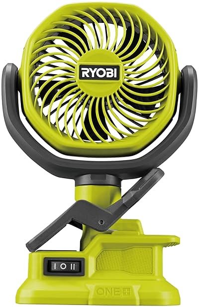 Ryobi RCF18-0 18V ONE+ Cordless 10cm Clamp Fan (Bare Tool) Hyper Green - Product Image