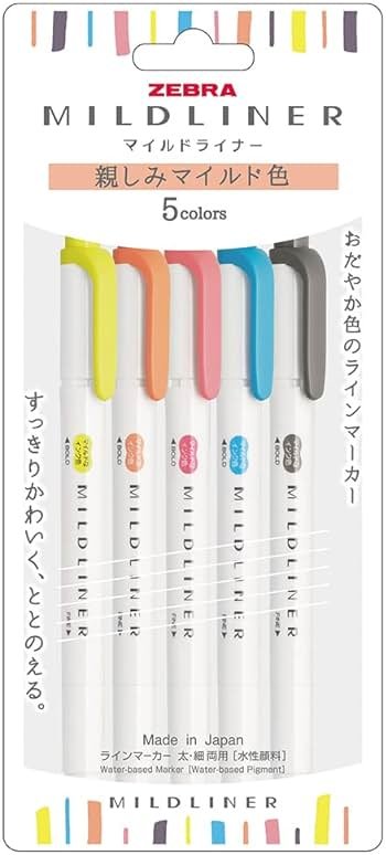 ZEBRA WKT7-N-5C-N Highlighter, Mild Friendly Color, N5 Colors - Product Image